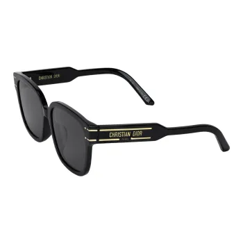 DIOR Acetate Metal Irregular Shape Sunglasses Women's Black