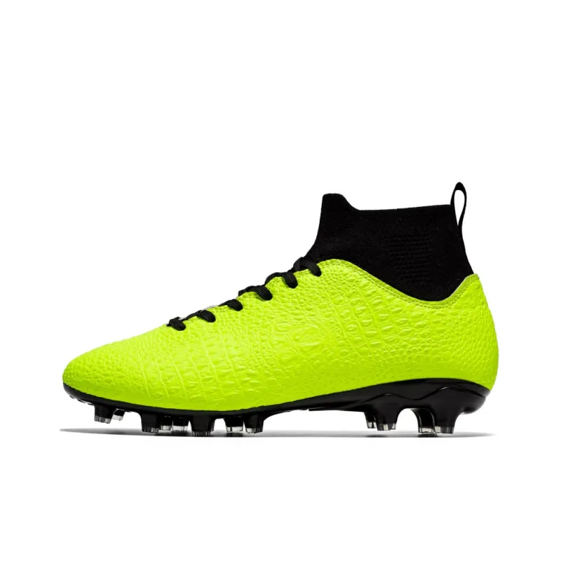 Kuding Soccer Shoes Unisex High Top Black/Aqua/Green/Royal Blue-0
