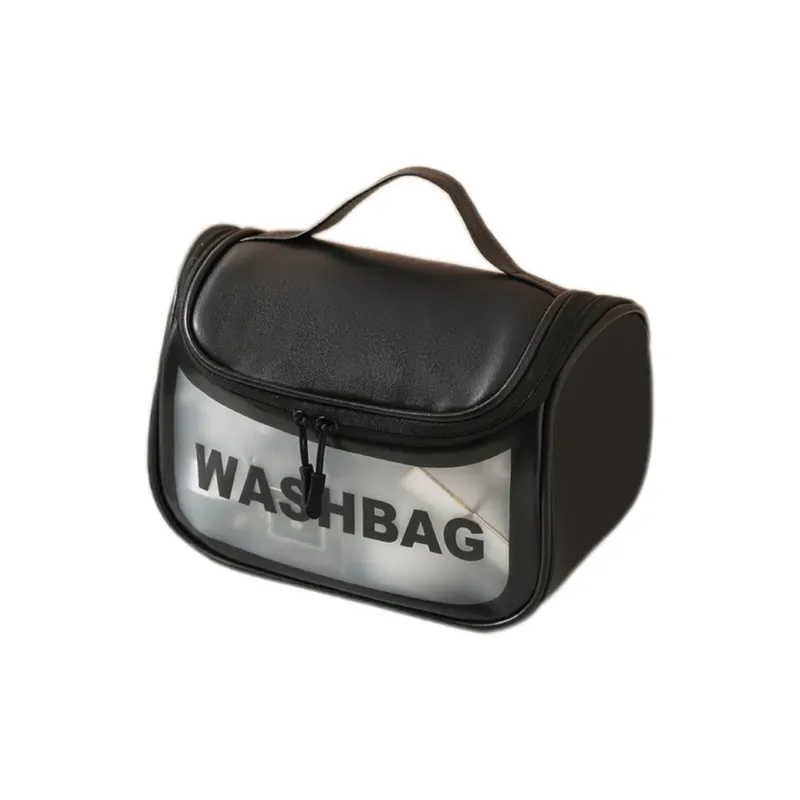 ALOENEY PVC Makeup Bag Regular Women's Blue, Black, White, Pink-6