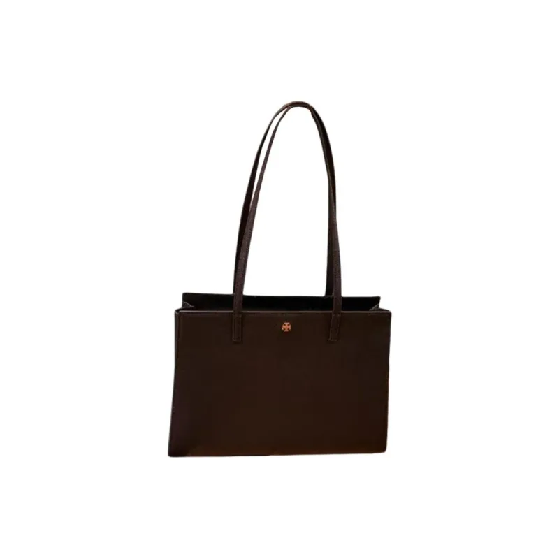 TORY BURCH Emerson Saffiano Leather Tote Bag, Shopping Bag, Shoulder Bag Women's Black-0