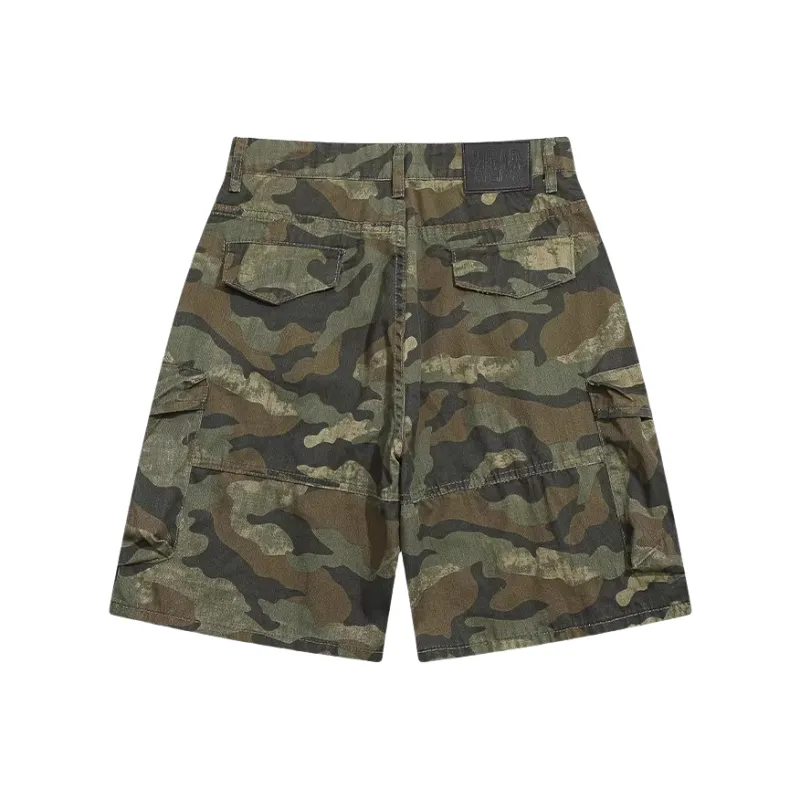 Bejirog Denim Shorts Men Camouflage-1