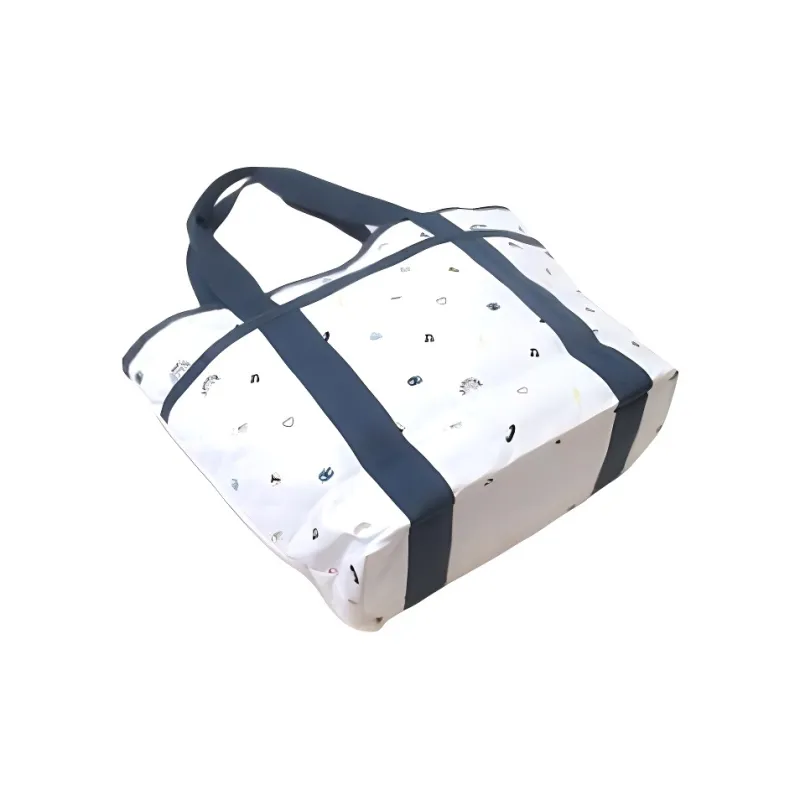 LeSportsac Recycled Fabric Tote Bag Shopping Bag Handbag Women's Blue & White-2