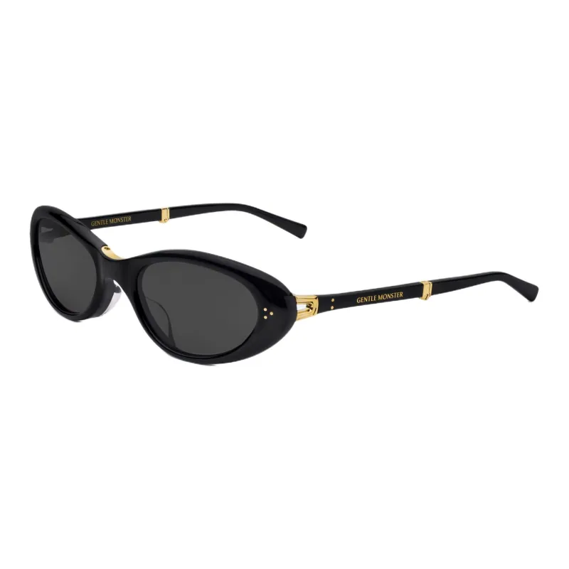 GENTLE MONSTER Acetate Oval Sunglasses Unisex Black-0