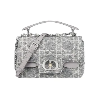 DIOR Jolie Cotton Shoulder Bag, Crossbody Bag, Handbag Trumpets Women's Rattan Pot Floral Chinoiserie