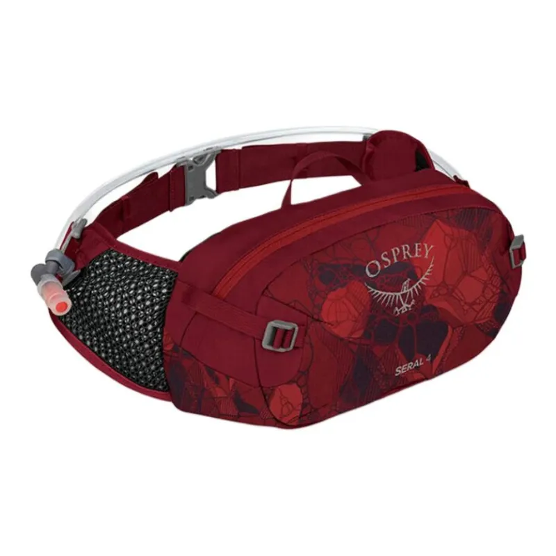 OSPREY Recycled PET Fanny Pack Unisex Burgundy & Black-0