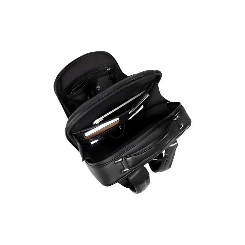Jeep Microfiber Synthetic Leather Backpack Regular Men's Black-3
