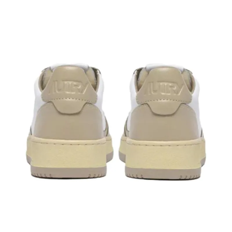 AUTRY Low Top Skateboard Shoes Men's White Brown-2