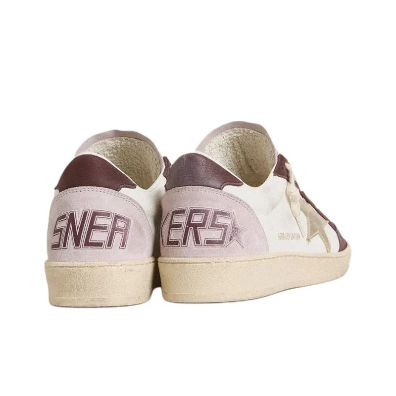 Golden Goose Ball Star Ltd Low Top Skateboard Shoes Women's White Purple-3