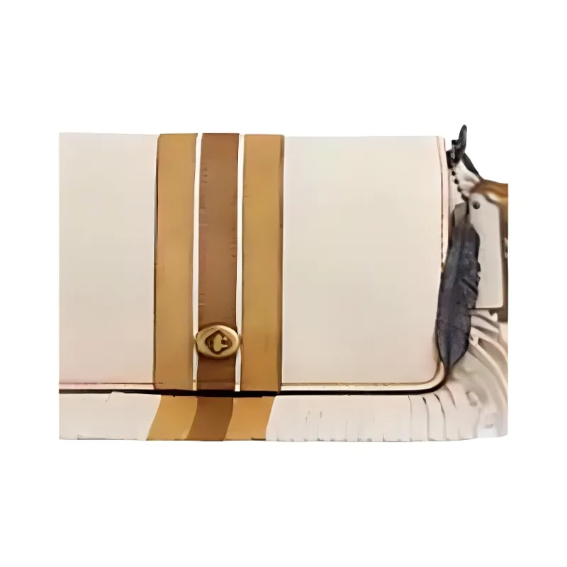 COACH Dinky Sheepskin Fleece Leather Shoulder Bag Medium Size Women's White-4
