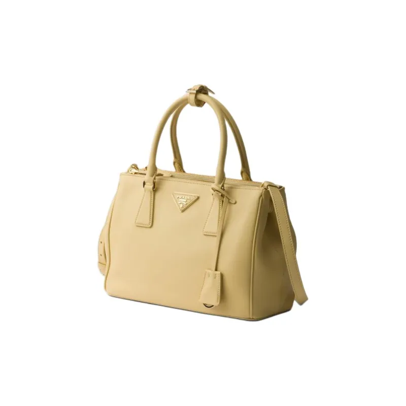 PRADA Cow Leather Shoulder Bag, Crossbody Bag, Handbag Medium Size Women's Vanilla Yellow-1