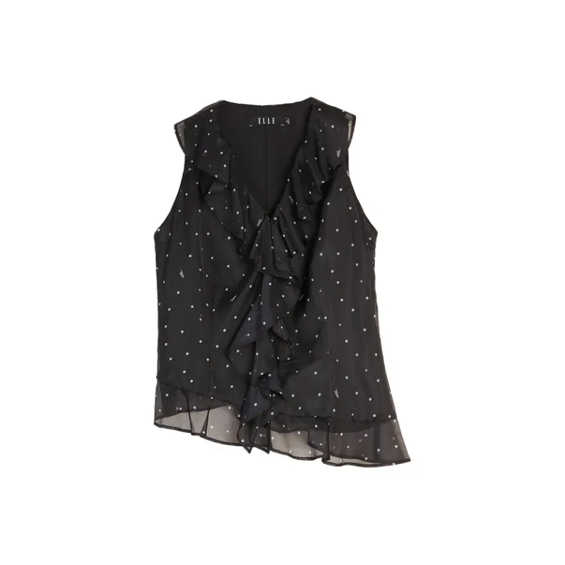 ELLE Shirts Women's Black White-0