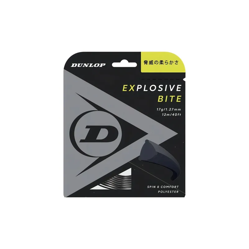 DUNLOP Tennis Racket Strings Unisex 1.27mm Black-0