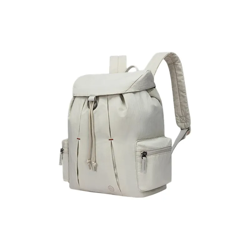 Anta Nylon Spell PU Backpack Unisex Light Smoke Gray-1