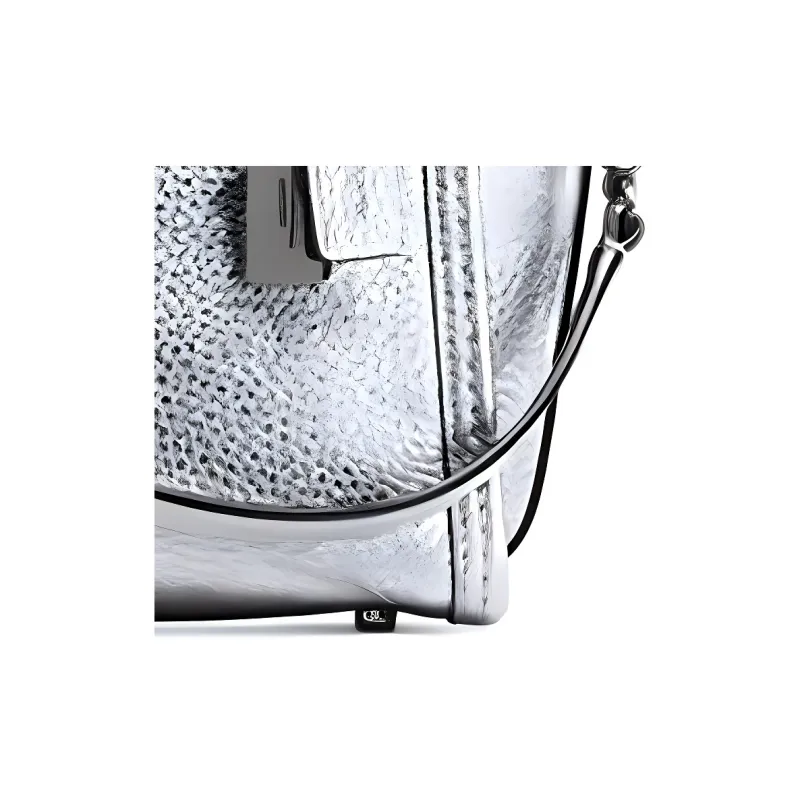COACH Swagger Leather Crossbody Bag Shoulder Bag Crossbody Bag Handbag Small Size Women's Silver Gray-2