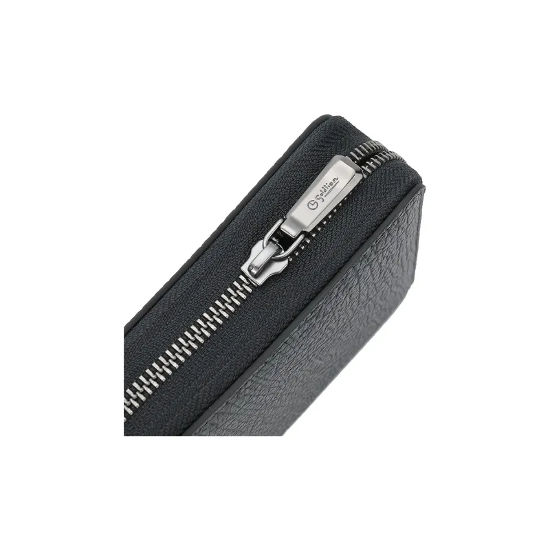 GOLDLION Cow Leather Card Holder Regular Men's Gray Blue-4