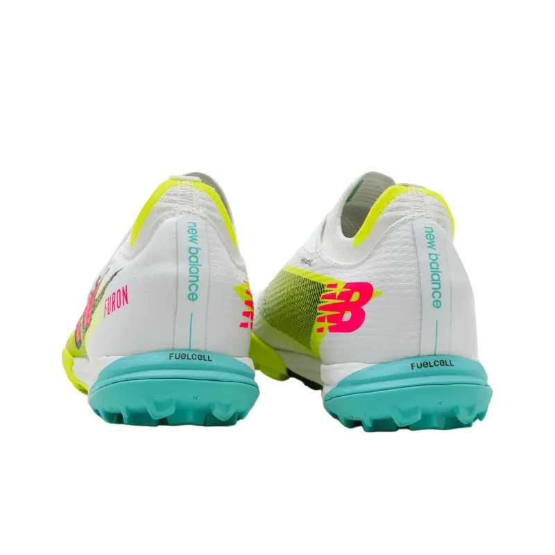 New Balance NB Furon V7+ TF Turf Abrasion Resistant Soccer Shoes Women's White Red Green-3