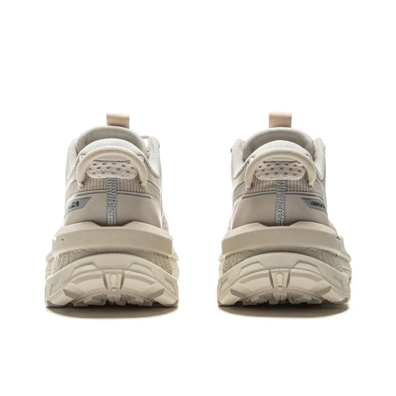 LiNing CF Su Xingchuan Shock Absorbers Slip Resistant Breathable Low Top Hiking Shoes Unisex Gravel White Gray-3