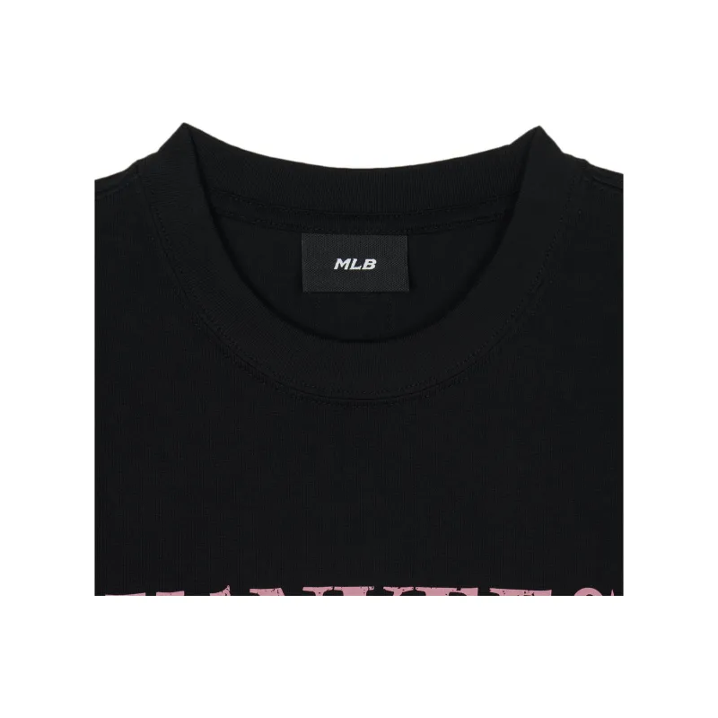 MLB Drop Shoulder Sleeve T Shirt Unisex Black-2
