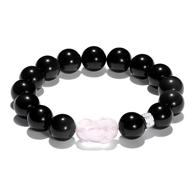 PUTUOSHANWENCHUANG Obsidian Jade Bracelets Unisex-0