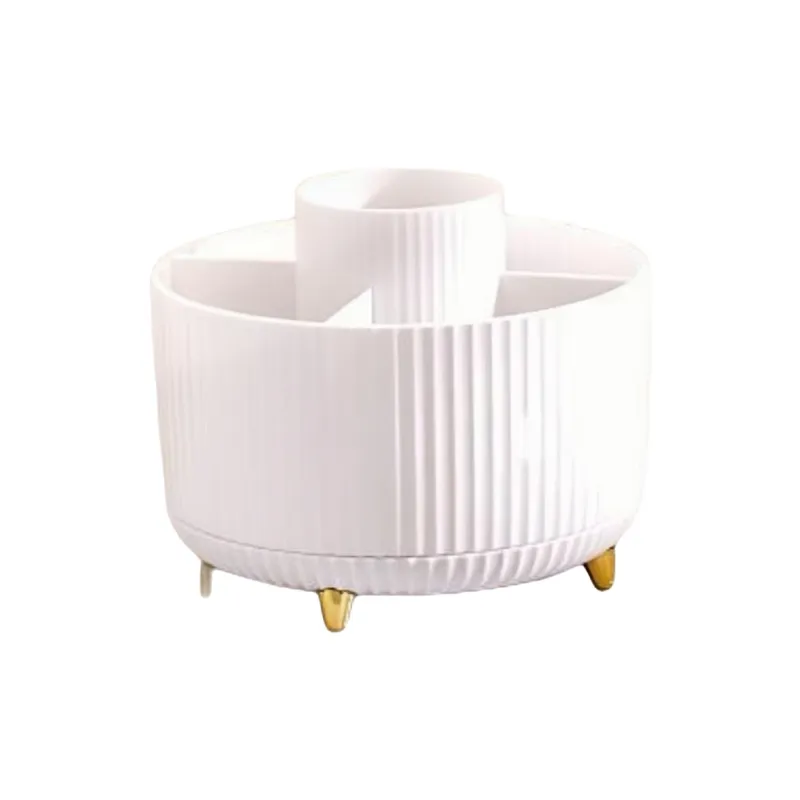 ZHIYIN Skincare Storage Box Rotating, Makeup Brush Holder & Bucket, Desktop Lipstick & Eyeshadow Cases Make up Tools-2