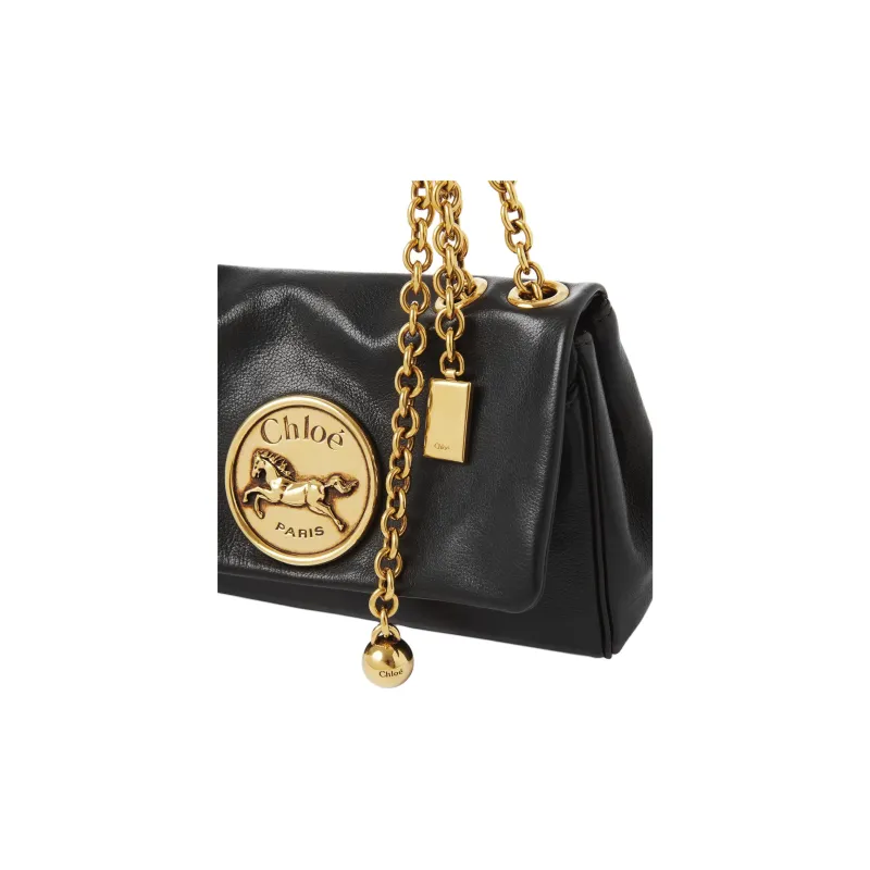 Chloe Chloé Bags Buffalo Leather Shoulder Bag Women's Black-3