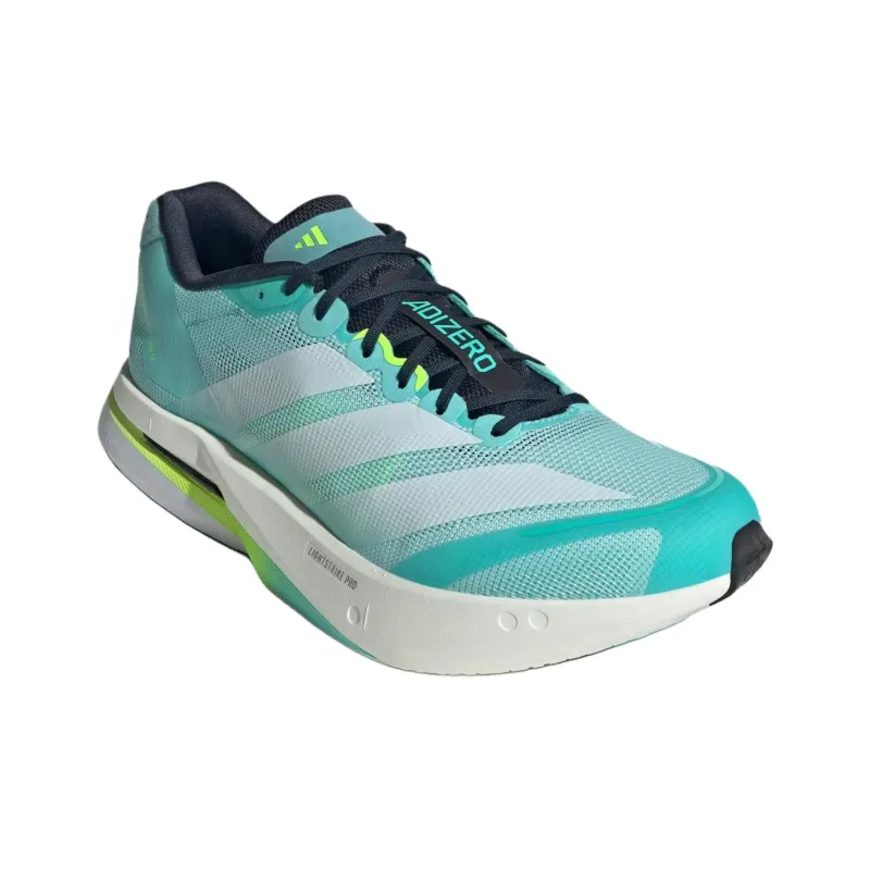 Adidas Adizero Boston 13 Breathable Low Top Running Shoes Men's Green-3