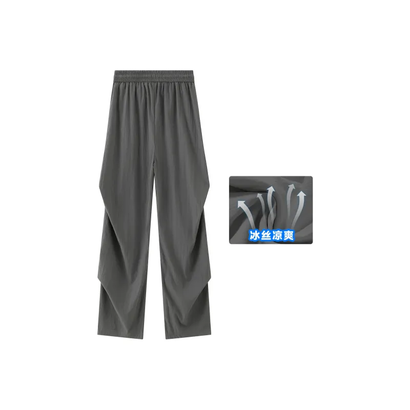SOIE Casual Pants Unisex Gray White-20