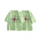 [100% cotton 2 Pack]Fruit Green (Butterfly Text)+Fruit Green (Butterfly Text)