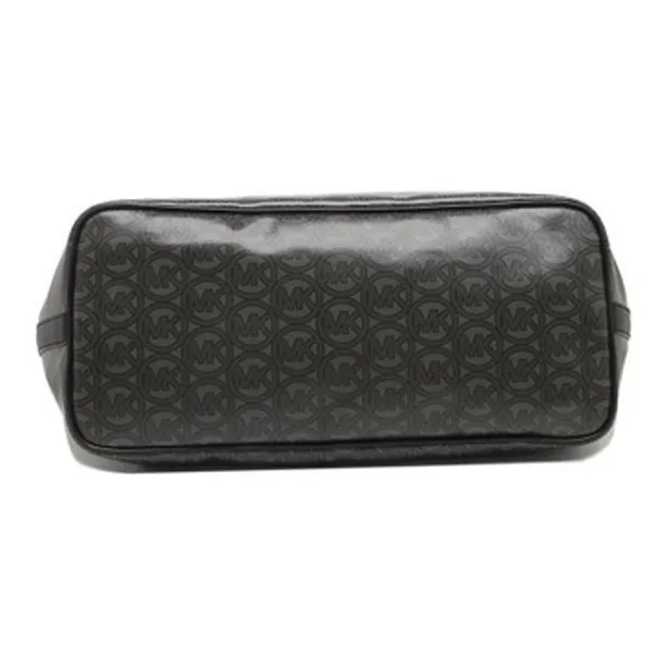 MICHAEL KORS Polyester Tote Bag Shopping Bag Dog Tooth Bag Shoulder Handbag Large Size Women's Black-3