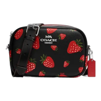 COACH Jamie Canvas With Leather Camera Bag, Shoulder Bag, Crossbody Bag Medium Size Women's Black