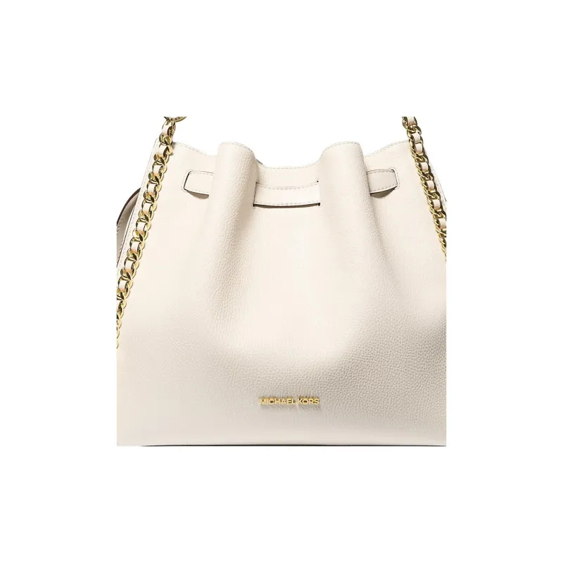 MICHAEL KORS Mina PU Bucket Bag, Handbag, Shoulder Bag Tubas Women's Cream White-2