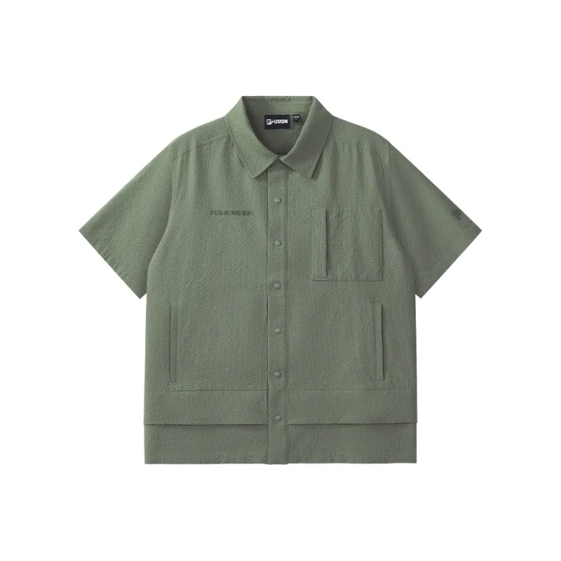 FILA FUSION LIFE Shirts Men Algae Dark Green DG-0