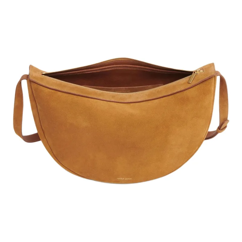 MANSUR GAVRIEL Calf Suede Crossbody Bag, Shoulder Bag Tubas Women's Brown Yellow-2