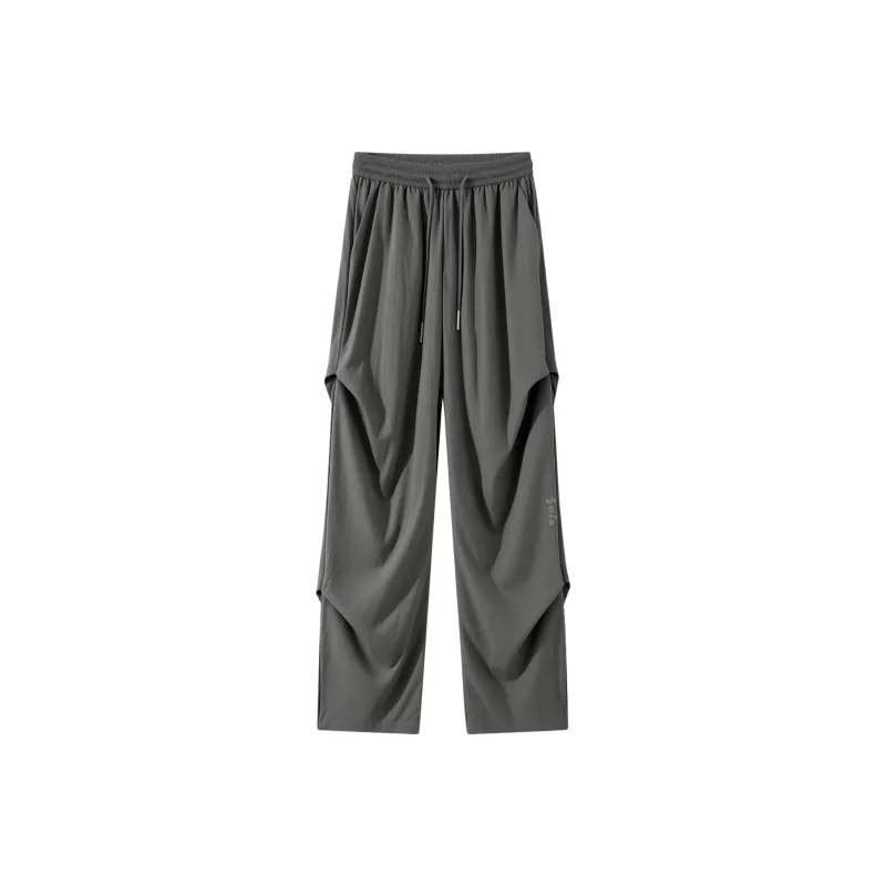 SOIE Cargo Pants Unisex Pink [Summer Cool Ice Silk Material]-12