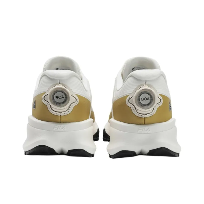 FILA LYNX BOA Abrasion Resistant Low Top Running Shoes Men's White Yellow-1