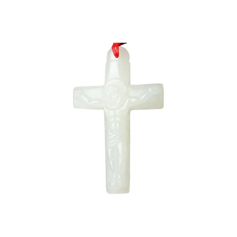 WANYUHUN Hetian Jade Pendants White Jade Unisex-0