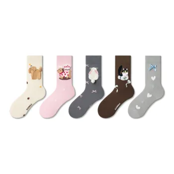 DJUNGLE Mid Calf Socks Women's 5 Pack