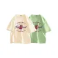 [100% cotton 2 Pack]Milk White (Butterfly Print)+Fruit Green (Butterfly Print)