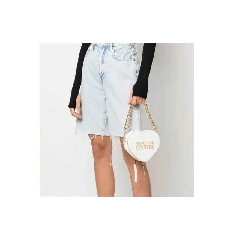 VERSACE JEANS COUTURE Polyester With Polyurethane Handbag, Shoulder Bag, Crossbody Bag Women's White-3