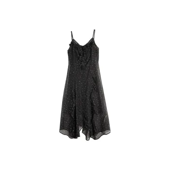 ELLE Slip Dresses Women's Black White