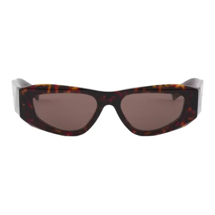 PRADA Acetate Metal Irregular Shape Sunglasses Men's Tortoiseshell-0