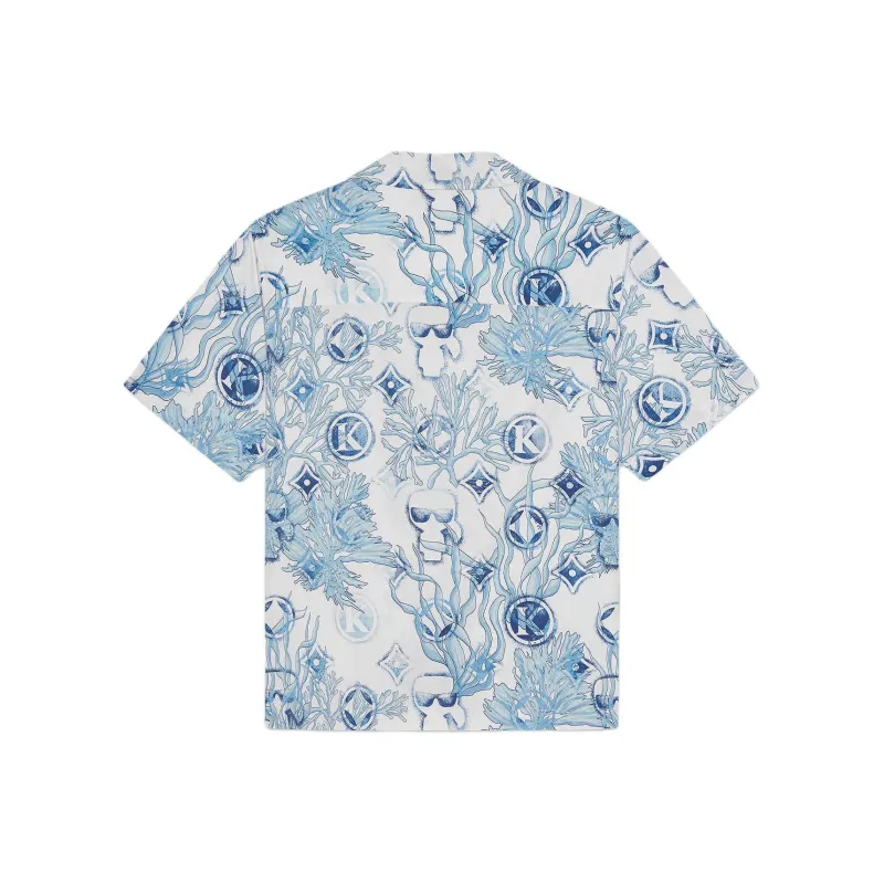 KARL LAGERFELD Shirt Men's Pink Blue-1