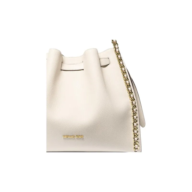 MICHAEL KORS Mina PU Bucket Bag, Handbag, Shoulder Bag Tubas Women's Cream White-3