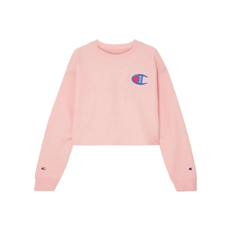 KITH Champion Brianna Cropped Crewneck Pink-0