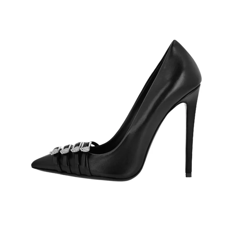 PHILIPP PLEIN Slim Heel High Heels 12cm Women's Black-0