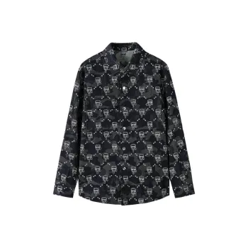 KARL LAGERFELD SS25 Denim Jacket Men's Navy Blue