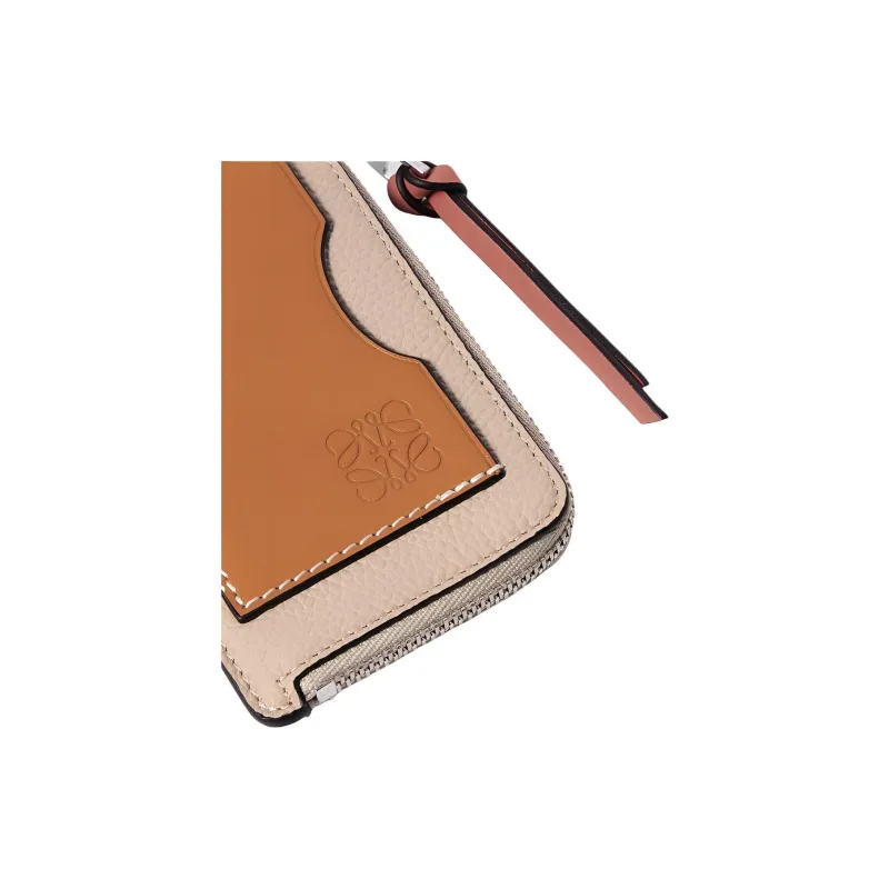 LOEWE Calfskin Card Holder Women's Beige-3
