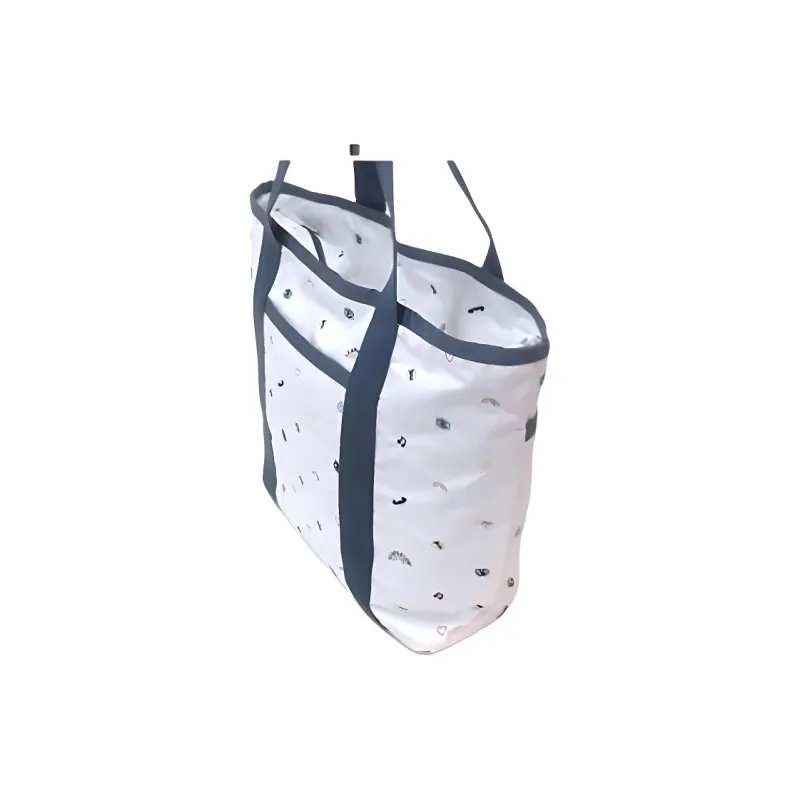 LeSportsac Recycled Fabric Tote Bag Shopping Bag Handbag Women's Blue & White-1