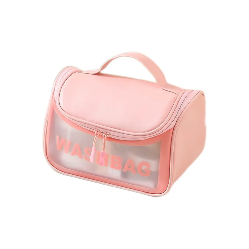 ALOENEY PVC Makeup Bag Regular Women's Blue, Black, White, Pink-18