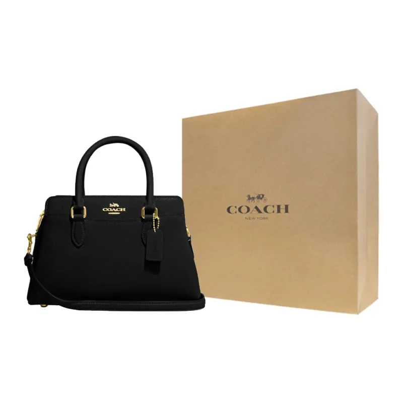 COACH Darcie Leather Handbag, Shoulder Bag, Crossbody Bag Mini Women's Black-0